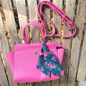New STEVE MADDEN Pink Faux Vegan leather Mini Bag w/ Crossbody Strap